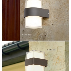 Aplica LED moderna pentru iluminat exterior ambiental Outdoor 25123-2BK SRT 87079 universul-luminii.ro