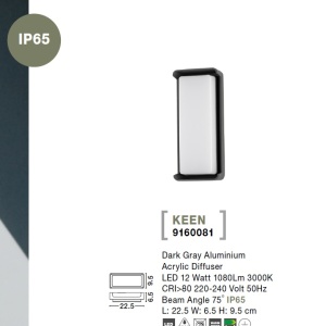 Aplica LED moderna pentru iluminat exterior IP65 KEEN 84799 universul-luminii.ro