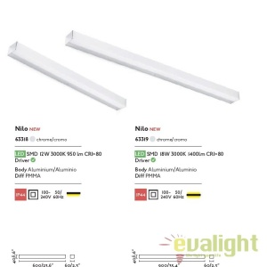 Aplica LED oglinda Baie IP44 stil modern minimalist NILO-2 crom 63319 59179 universul-luminii.ro