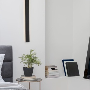 Aplica LED pentru baie cu protectie IP44 SELINE negru L-90cm 108789 universul-luminii.ro