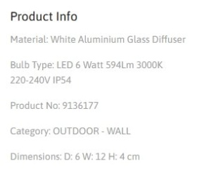 Aplica LED pentru exterior design modern IP54 Brice alb 129939 universul-luminii.ro