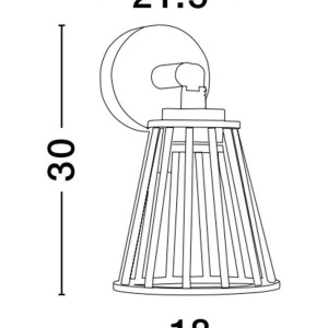 Aplica LED pentru exterior design modern IP65 Carina negru 129829 universul-luminii.ro