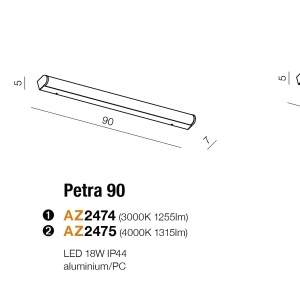 Aplica LED pentru oglinda baie 4000K Petra 120 60589 universul-luminii.ro