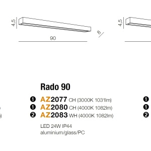 Aplica LED pentru oglinda baie 4000K Rado 120 CR 70069 universul-luminii.ro