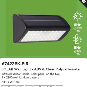 Aplica LED solara de exterior cu senzor de miscare IP44 Solar 215909 universul-luminii.ro