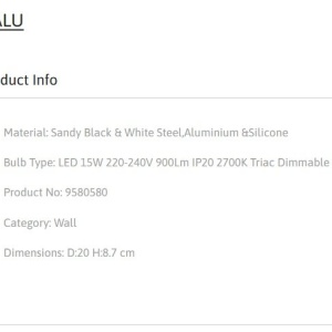 Aplica LED stil ambiental NALU diametru-20cm, 2700K NVL-9580580 170509 universul-luminii.ro
