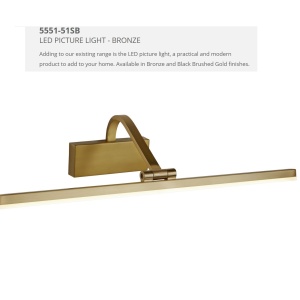 Aplica LED tablou design modern Picture Lights auriu periat 5551-51SB SRT 73869 universul-luminii.ro