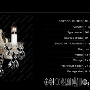 Aplica Maria Theresa cristal Bohemia N24 065/02/1 173699 universul-luminii.ro