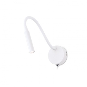 Aplica minimalista cu reader LED directionabil Kurt alba 98749 universul-luminii.ro