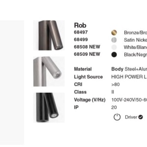Aplica moderna cu reader LED design minimalist ROB alba - Img 5