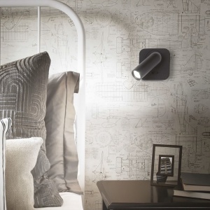 Aplica moderna cu spot LED directionabil BEAN SQUARE AP nickel 92669 universul-luminii.ro