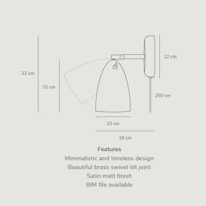Aplica moderna design minimalist Nexus alb 2020601001 DFTP - Img 3