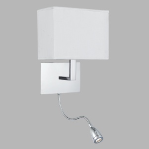Aplica moderna eleganta cu reader Led Wall crom 6519CC SRT 60779 universul-luminii.ro