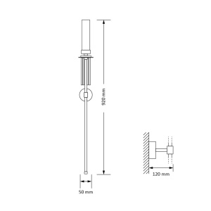 Aplica moderna realizata manual din alama Mussa 72089 universul-luminii.ro