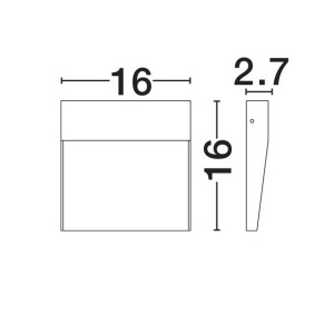 Aplica neagra LED pentru exterior protectie IP54 FEM 248319 universul-luminii.ro