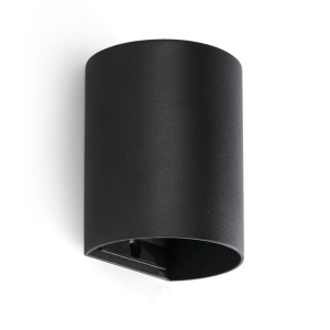 Aplica perete aluminiu negru, 1xGU10, SOLE round