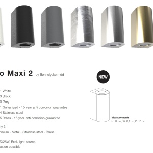Aplica perete ambientala de exterior IP44 Canto Maxi 2 alama 49721035 NL 72759 universul-luminii.ro