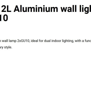 Aplica perete ambientala design modern STAN 2L aluminiu/negru - Img 4