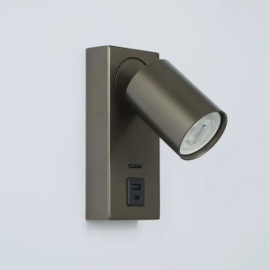 Aplica perete cu 1 spot directionabil Moon USB Switc, bronz - Img 3