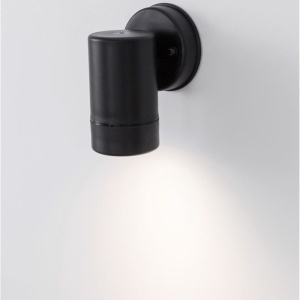 Aplica perete de exterior cu iluminat ambiental IP44 LIMBIO I neagra 250359 universul-luminii.ro