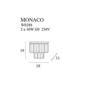 Aplica perete design elegant Monaco, auriu W0288 MX 94729 universul-luminii.ro