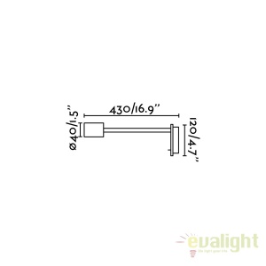 Aplica perete LED cu reader design modern minimalist LESER 41026 176549 universul-luminii.ro