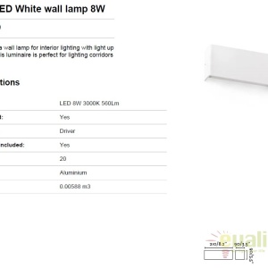 Aplica perete LED moderna cu lumina ambientala up and down NASH 8W 62819 68139 universul-luminii.ro
