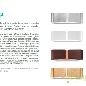 Aplica perete moderna CLIP AP2 SMALL CORTEN 187365 43519 universul-luminii.ro