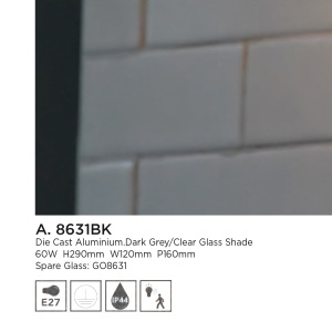 Aplica perete pentru exterior cu senzor de miscare Outdoor 8631BK SRT 87289 universul-luminii.ro
