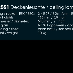 Aplica perete sau tavan design industrial din fier forjat DE 2551, 54cm 42929 universul-luminii.ro