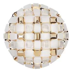Aplica perete sau tavan design modern geometric Mida Large White-Gold