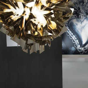 Aplica perete sau tavan design unicat realizat manual Veli Large Gold, 78cm 214719 universul-luminii.ro