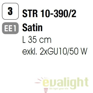 Aplica / Plafoniera cu 2 spoturi directionabile Seba Str 10-390/2 satin OR 51909 universul-luminii.ro