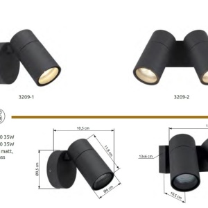 Aplica Spot iluminat exterior protectie IP44 PIPER 250299 universul-luminii.ro