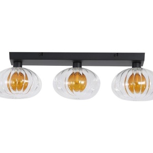 Aplica sticla transparenta si chihlimbar Sunbeam 3L 623119 universul-luminii.ro