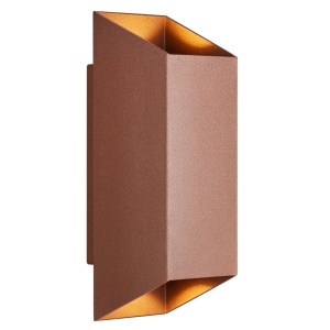 Aplica up/down de perete pentru iluminat exterior IP54 Nico square 22 ruginiu