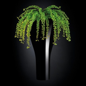 Aranjament floral elegant, design LUX TORONTO IN SHINY VASE, negru 160cm 1141236.96