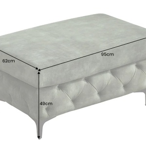 Bancheta design Chesterfield, Catifea verde inchis, MODERN BAROCK - Img 7