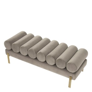 Bancheta moderna design LUX Oxley, Savona vintage greige - Img 4
