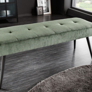 Bancheta tapitata design modern Boutique 100cm, verde - Img 6