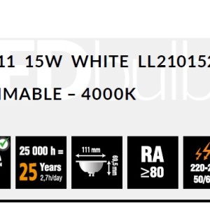 Bec LED dimabil ES111 BULB alb 15W 4300K 189279 universul-luminii.ro