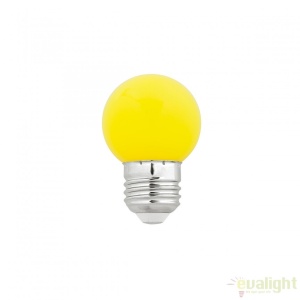 Bec LED E27 G45 galben 1W 17475