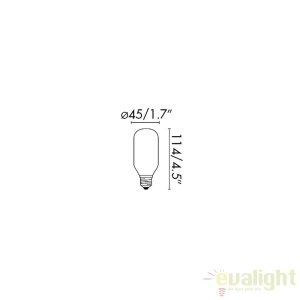 Bec LED E27 T45 MATT 5W 3000K 17437 50679 universul-luminii.ro
