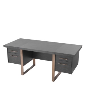 Birou design elegant LUX Canova, gri inchis 114207 HZ - Img 3