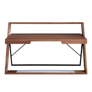 Birou elegant design LUX furnir de nuc si otel Office Walnut - Img 3