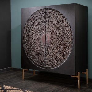 Bufet design Boho Chic Mandala 120cm Mango - Img 2