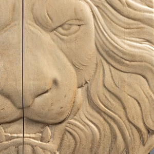 Bufet Elegant din Lemn de Mango, Albit, LION 140cm 3D - Img 4