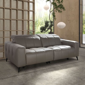 Canapea 3 locuri design italian, Functia Relax, Cowhide gri - Img 4