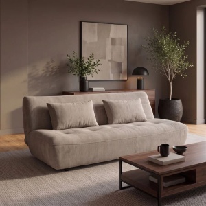 Canapea extensibila, chenille greige, ELYPSE 200cm