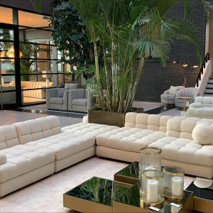 Canapea, Modul stanga design elegant LUX Dean left, boucle crem 115518 HZ - Img 8